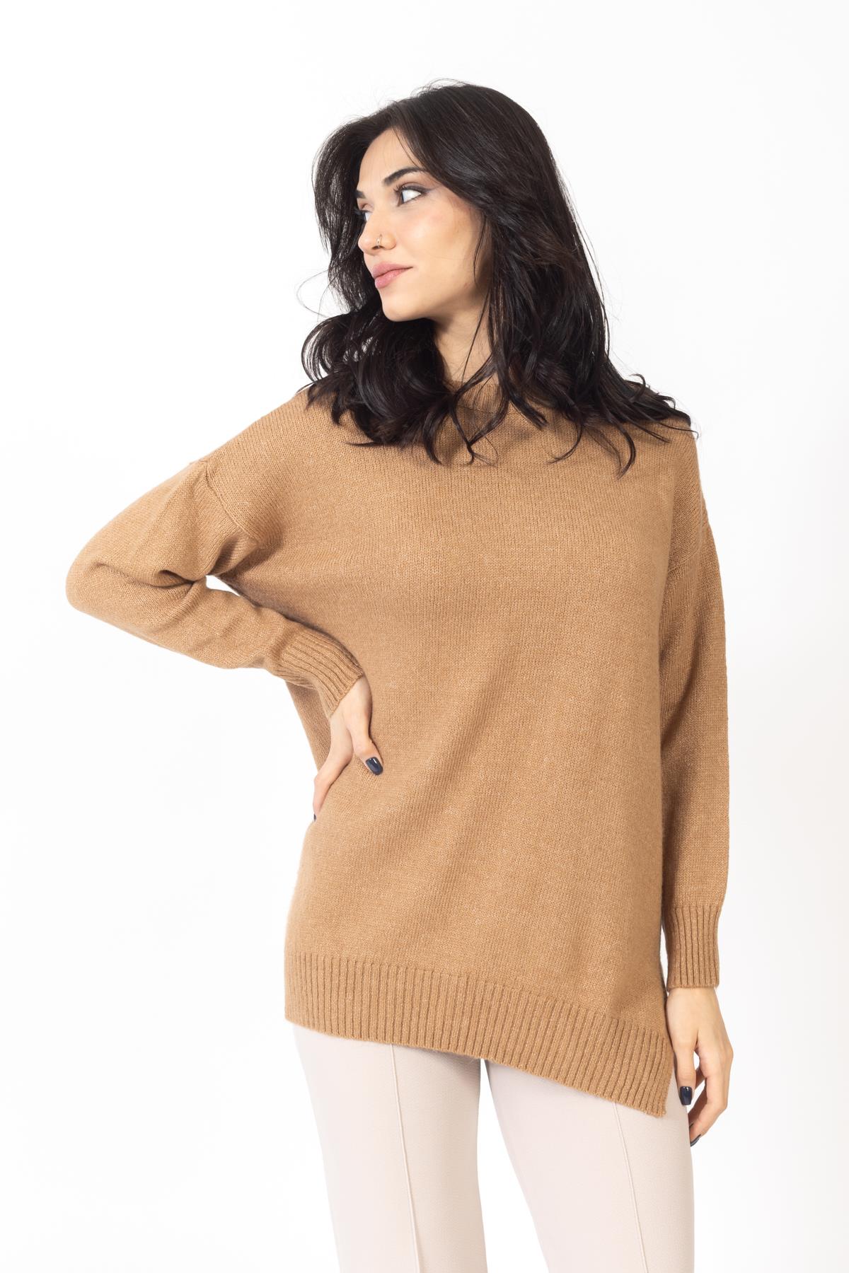 Vs Kadın O Yaka Triko Kazak 20 433 Emy 23k CAMEL