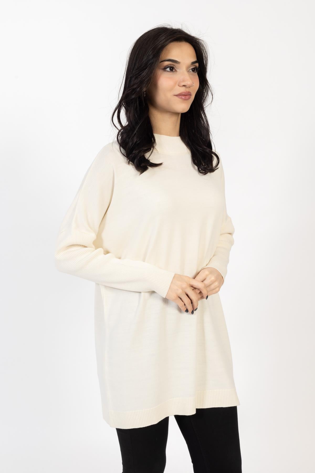 Vs Kadın Yarım Balıkçı Triko Tunik 23 639 Emy 23k TAŞ