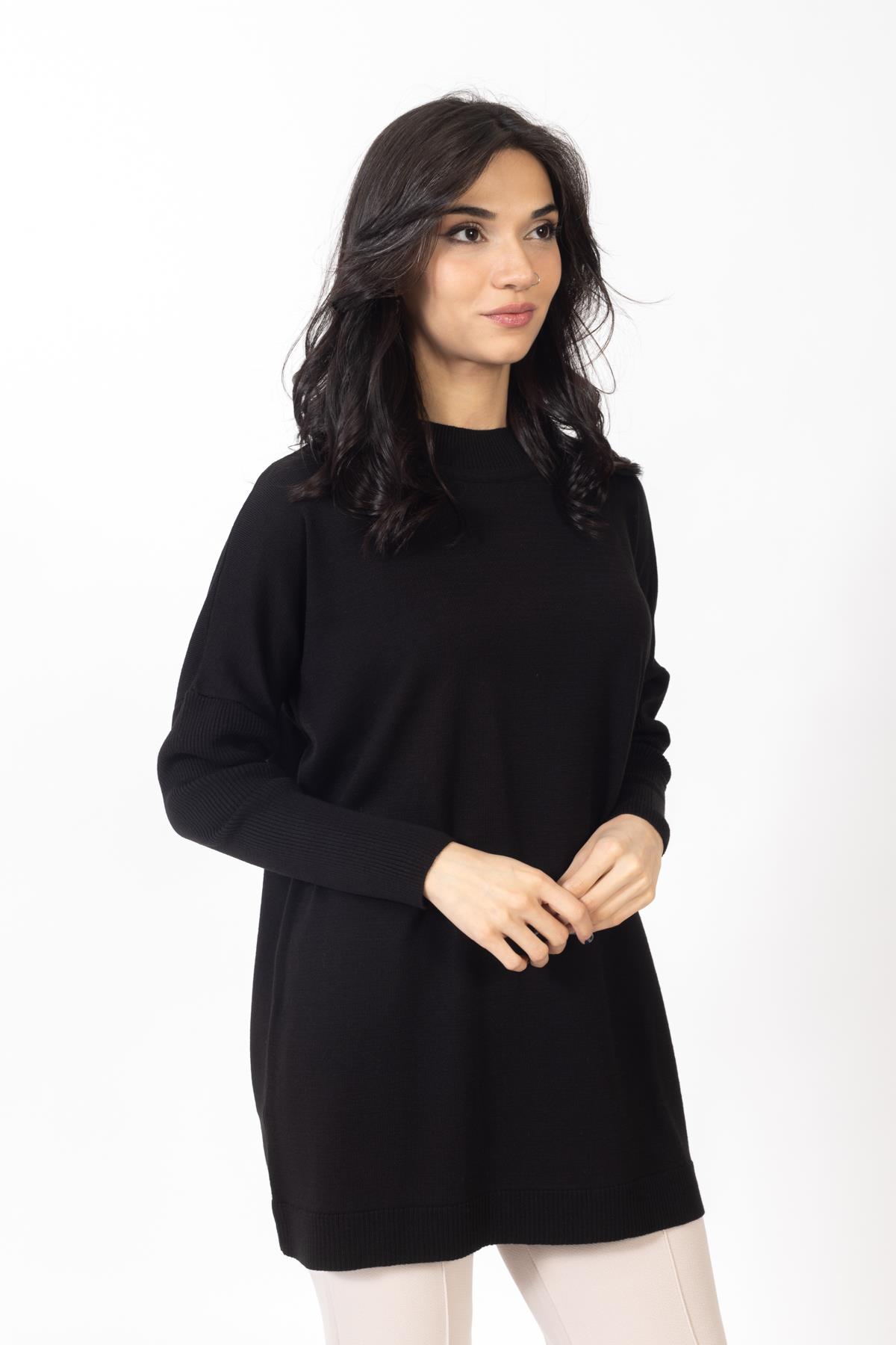 Vs Kadın Yarım Balıkçı Triko Tunik 23 639 Emy 23k SİYAH