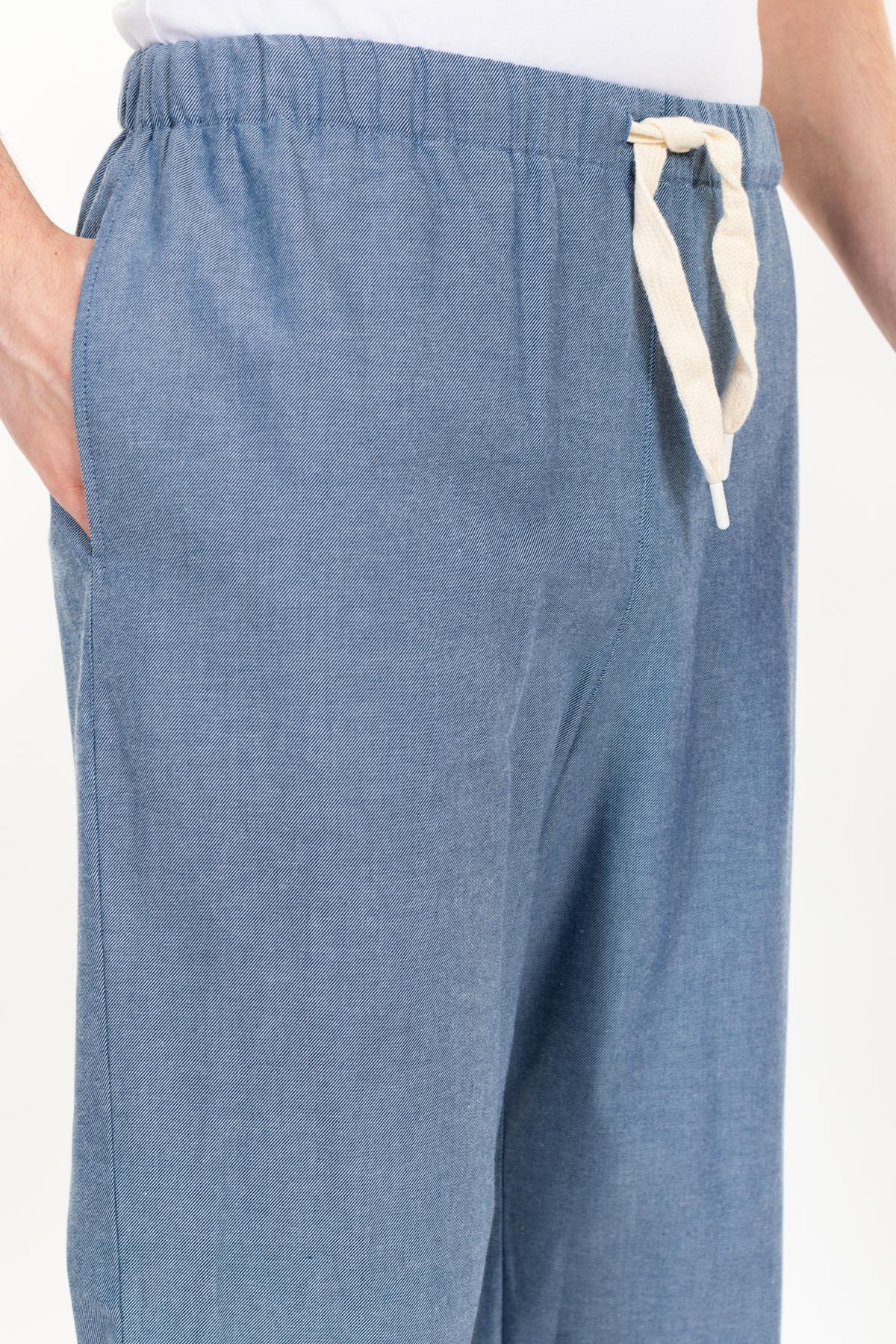 Vs Unısex Cepli Bagcıklı Dokuma Tek Alt Pijama 21k-003 A.MAVİ