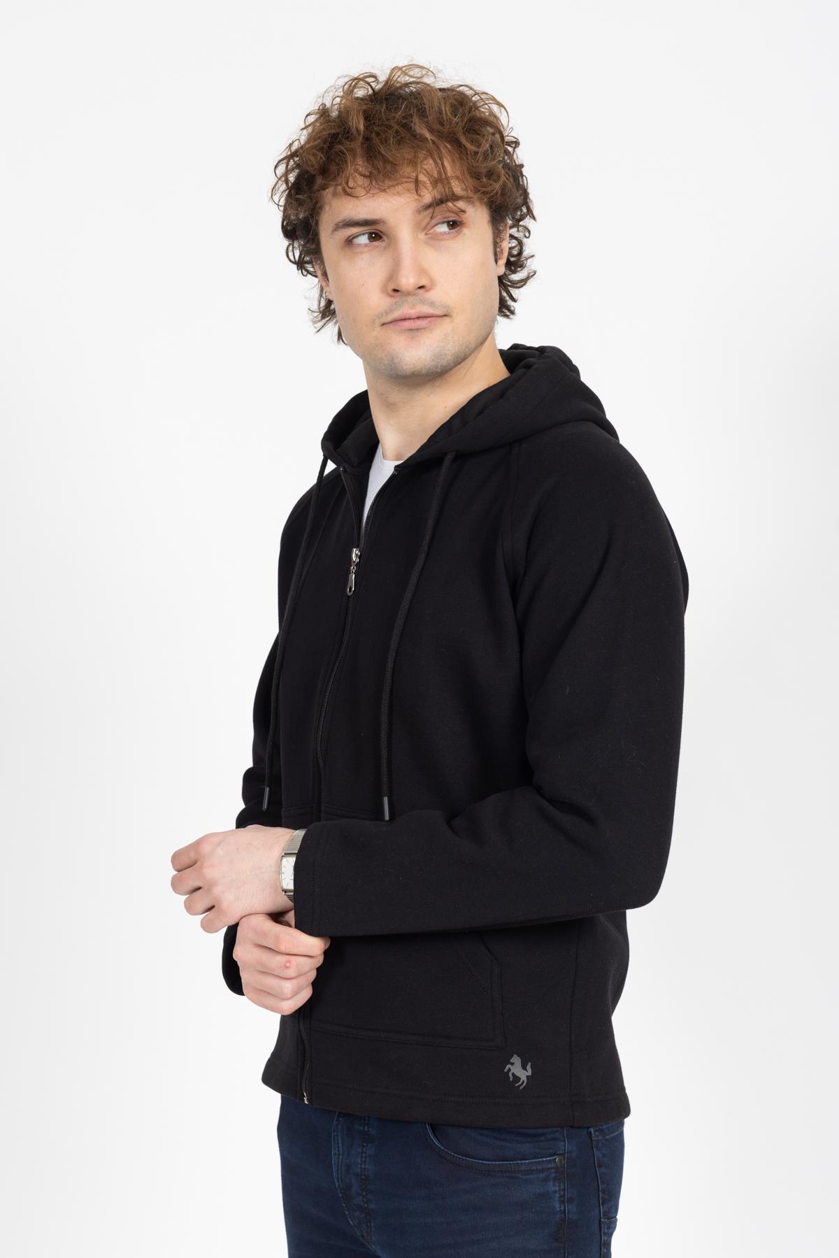 Vs Unisex Reglan Tam Fermuarlı Sweat 23k 041 SİYAH