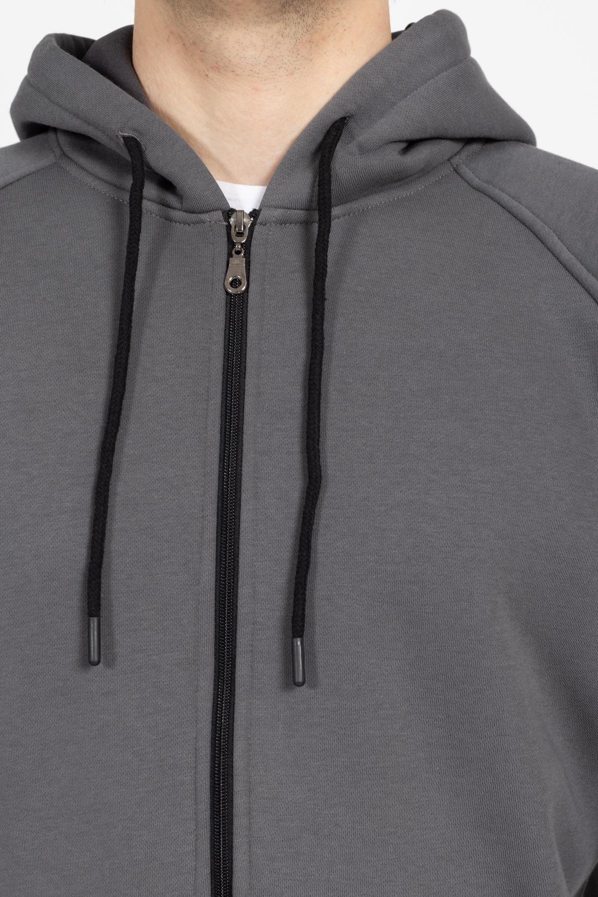 Vs Unisex Reglan Tam Fermuarlı Sweat 23k 041 FÜME