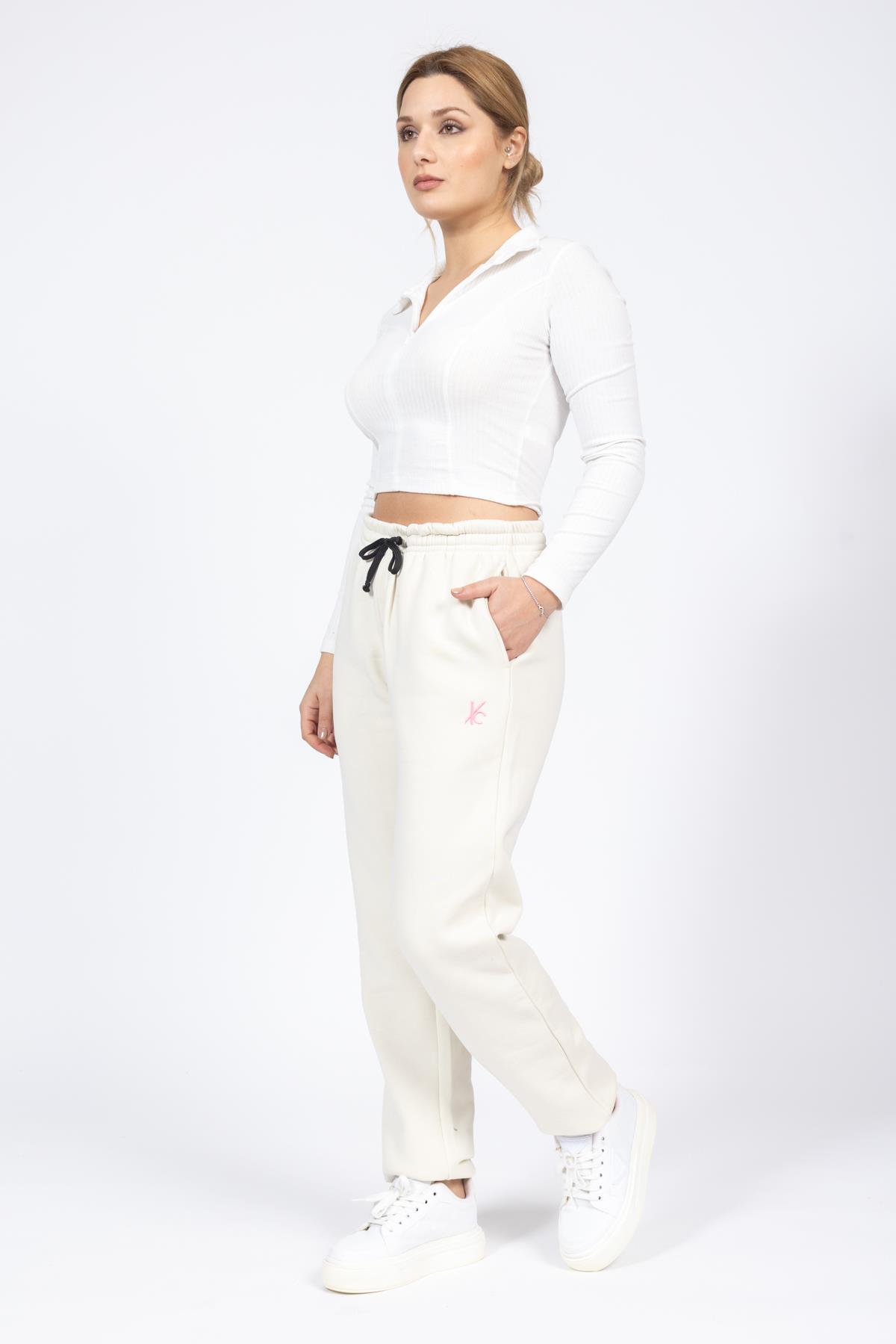 Xc Unisex 3 iplik Eşofman Alt 23y kso Bed. KREM