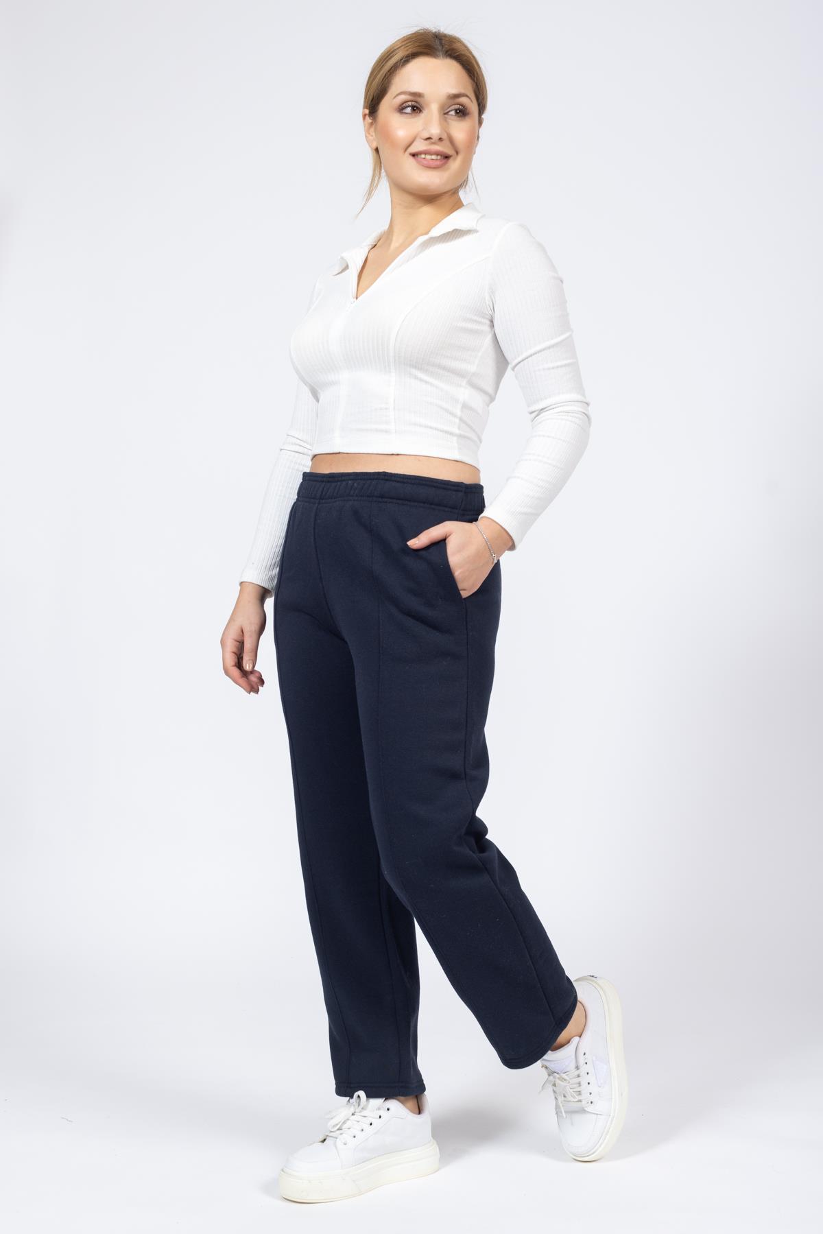 Zra Unisex 3 İplik Şardonlu Eşofman Alt 24k Cu LACİVERT
