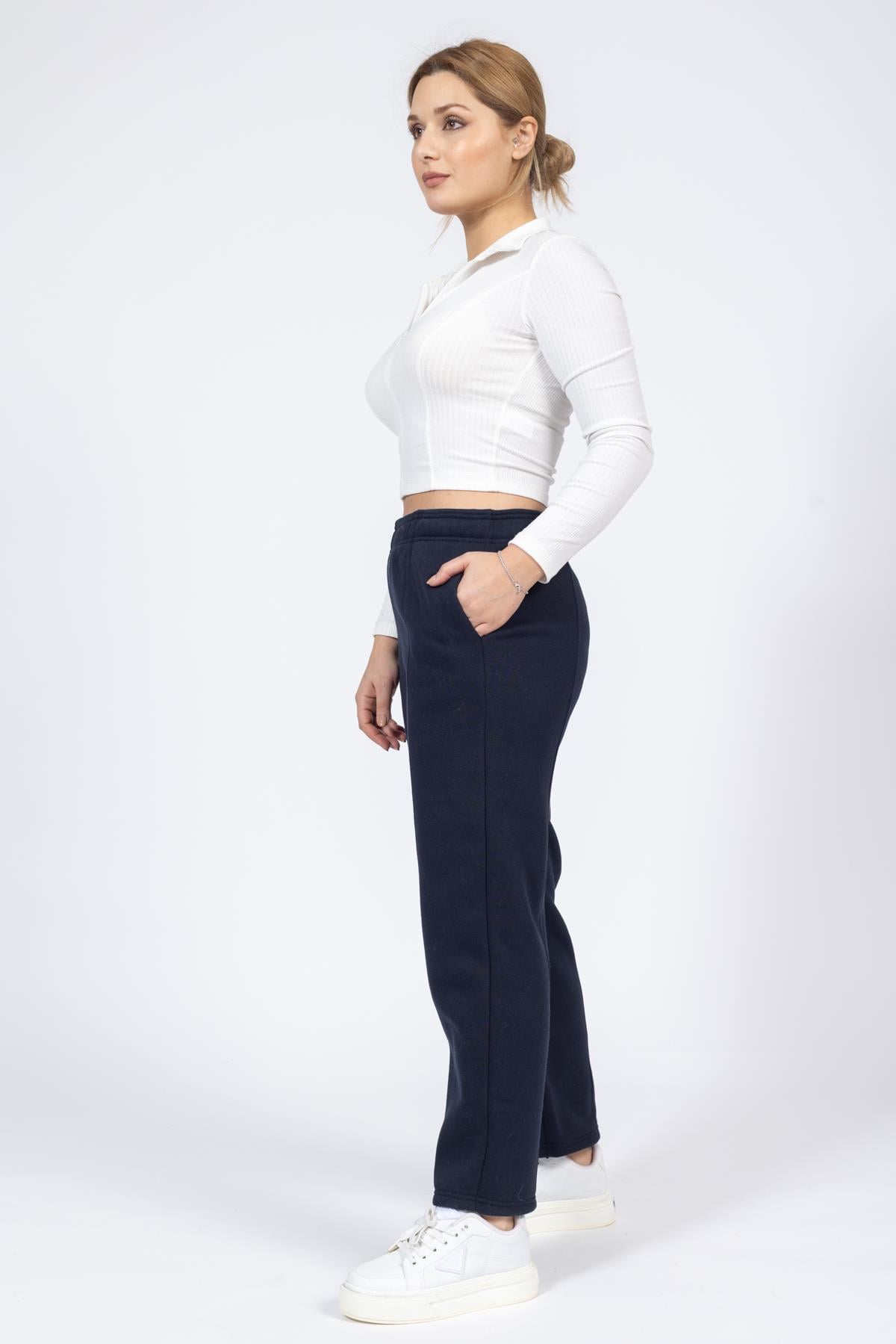 Zra Unisex 3 İplik Şardonlu Eşofman Alt 24k Cu LACİVERT