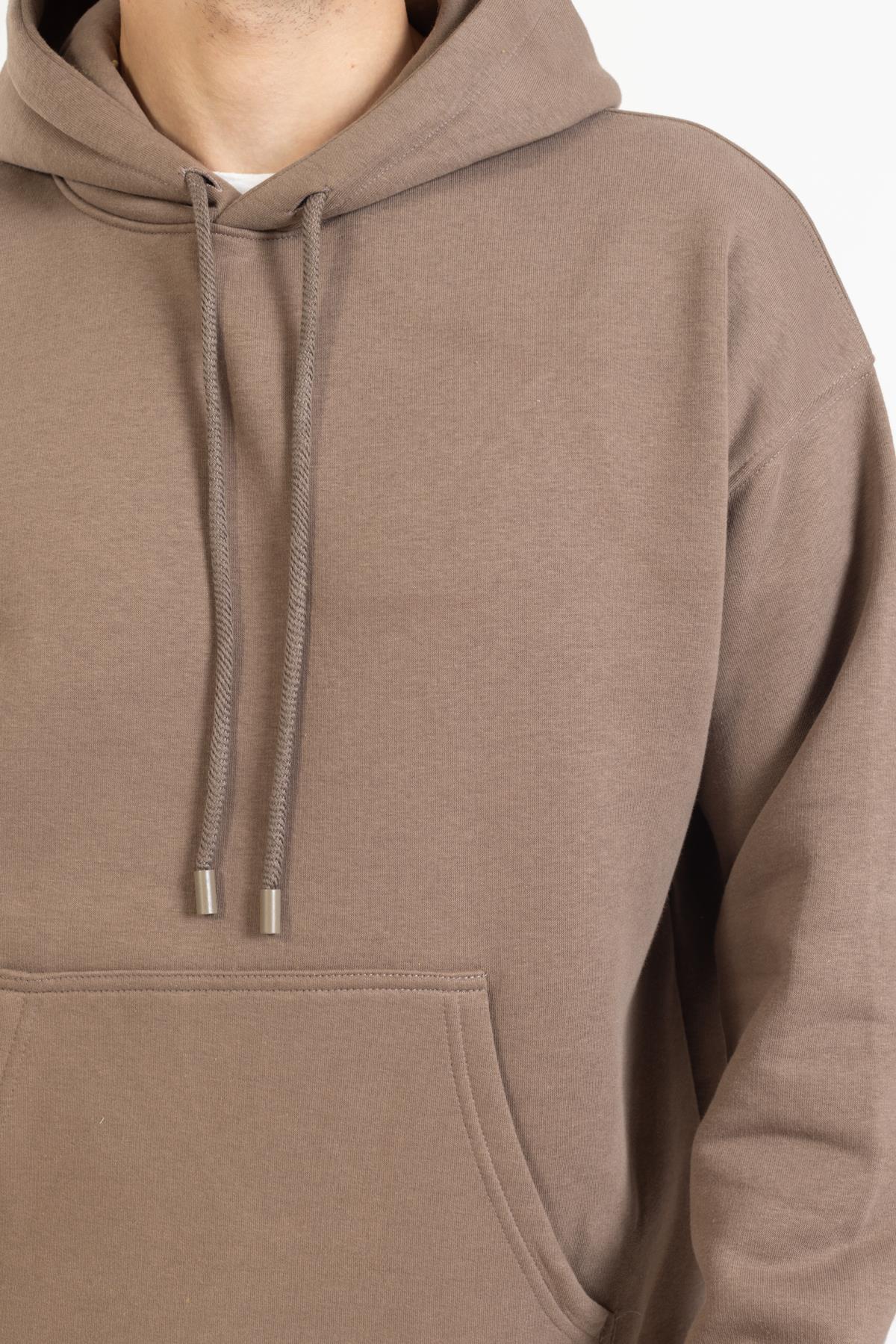 Zra Unisex Kapşonlu U.Kol Sweat 23k Ae S.KAHVE
