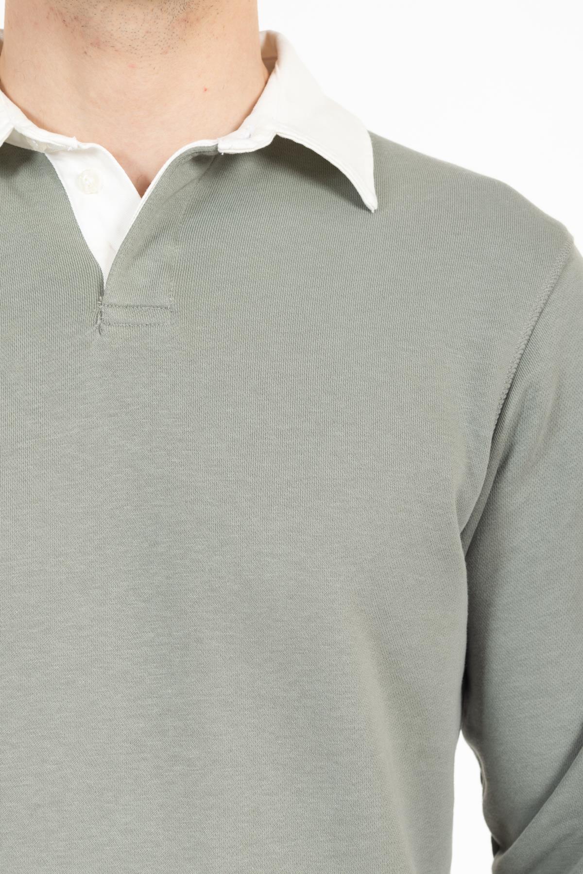 Zra Unisex Polo Yaka U.Kol Sweat 24k Ae ÇAĞLA YEŞİLİ