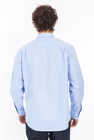 2114 Cıty Kls Armür U.Kol Gömlek Tmş MAVİ