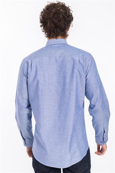 2220 Milano Düg.,Yk Kls Gömlek Tmş SAX MAVİ