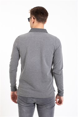 A.s. Baskılı Polo Yaka U.Kol Tshırt ANTRASİT