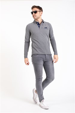 A.s. Baskılı Polo Yaka U.Kol Tshırt ANTRASİT