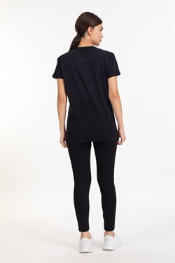 A.s. Baskılı Sıfır Yaka K.Kol Tshırt SİYAH