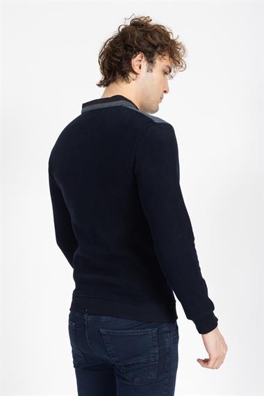Armand Thıery Erkek Polo Yaka U.kol Sweat 24k Ae lacivert/mavi