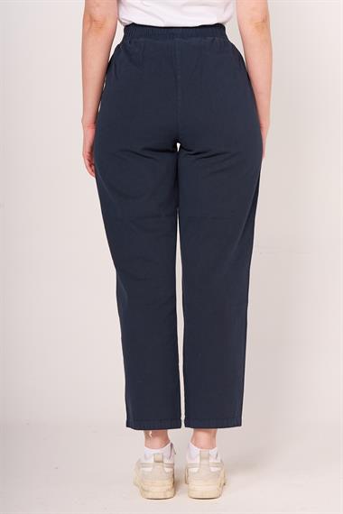 Brs Kadın Gabardin Beli Lastikli Klasık Pantolon 24y Sf LACİVERT