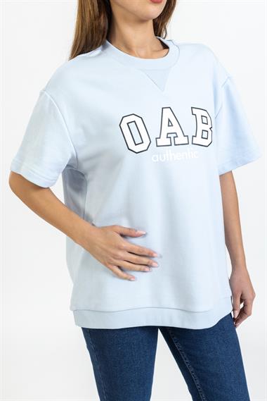 Brs Unisex O Yaka O A B Baskılı K.Kol Sweat 23y Kso MAVİ