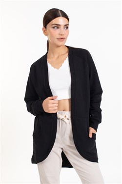 Gp Kadın Cepli Uzun Kol Ceket SİYAH