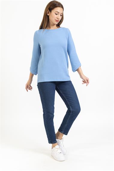 Gw Bayan O Yaka U.Kol Sweat 23k Ptk MAVİ