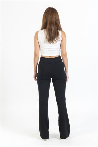 Hundo Bayan İspanyol Paça Kalın Tayt 23y kso SİYAH