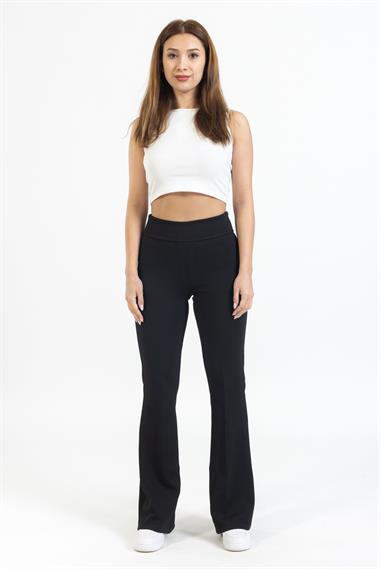 Hundo Bayan İspanyol Paça Kalın Tayt 23y kso SİYAH