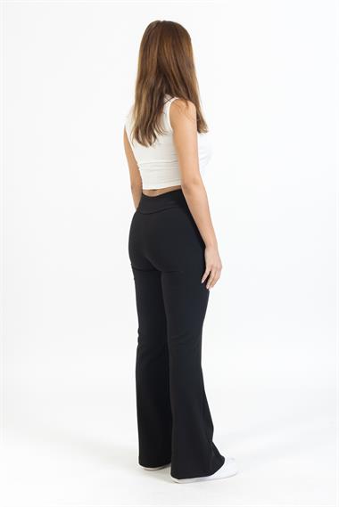 Hundo Bayan İspanyol Paça Kalın Tayt 23y kso SİYAH