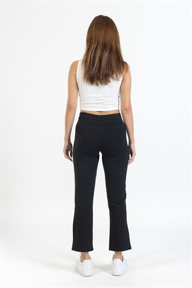 Hundo Bayan Önü Fitilli Kalın Tayt 23y kso SİYAH