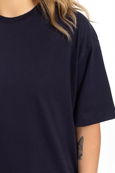 İpk Unisex Düz Basıc K.Kol Tshırt 25y Cu LACİVERT