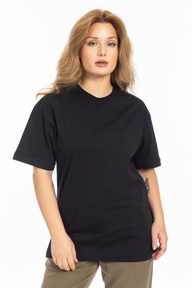 İpk Unisex Düz Basıc K.Kol Tshırt 25y Cu SİYAH