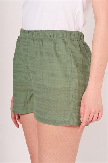 Ja Bayan Dokuma Şort K.YEŞİL