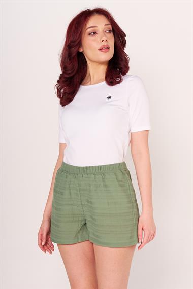 Ja Bayan Dokuma Şort K.YEŞİL