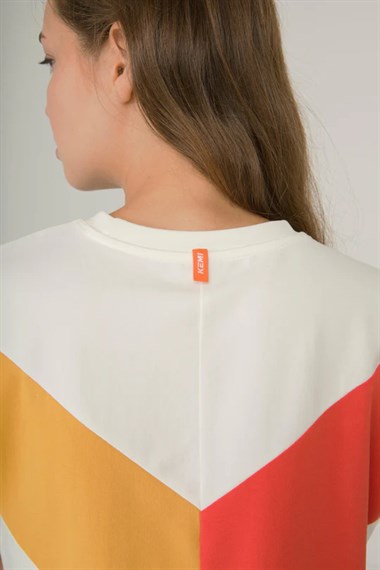 Kemı Bayan Crossover Crop K.Kol Tshırt 26y Kmı Krem Sarı