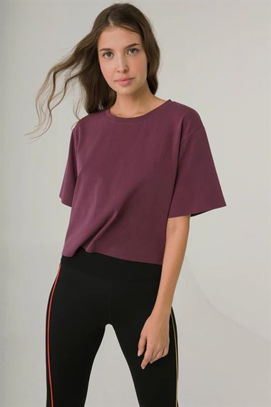 Kemı Bayan O Yaka Backspin K.Kol Tshırt 26y Kmı BORDO