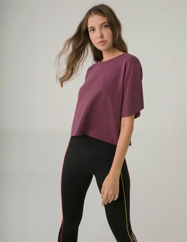 Kemı Bayan O Yaka Backspin K.Kol Tshırt 26y Kmı BORDO