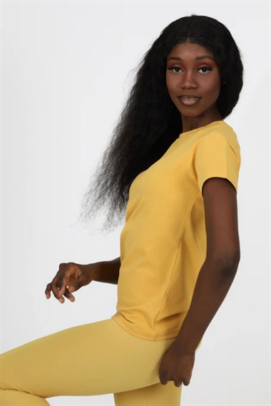 Kemı Bayan O Yaka K.Kol Tshırt 26y Kmı SARI