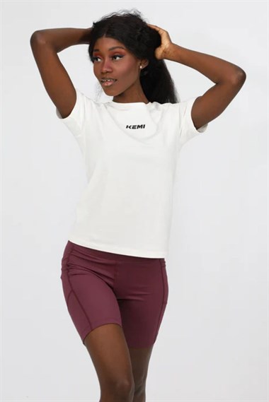 Kemı Bayan O Yaka K.Kol Tshırt 26y Kmı KREM