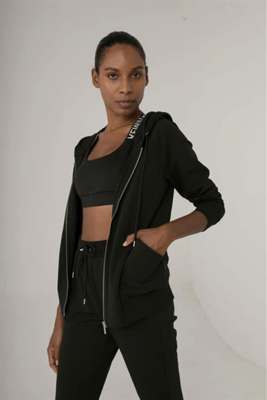 Kemı Bayan Tam Fer. Kapş.Sweat 26k Kmı SİYAH