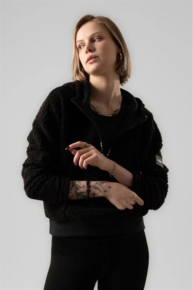 Kemı Bayan Yarım Fer.Pelüş Sweat 26y Kmı SİYAH