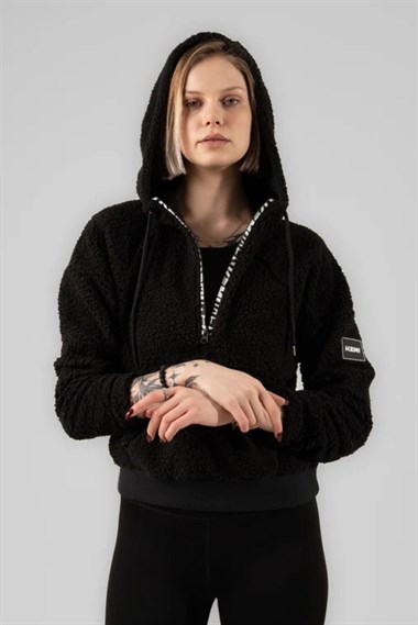 Kemı Bayan Yarım Fer.Pelüş Sweat 26y Kmı SİYAH