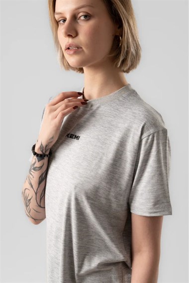 Kemı Unisex O Yaka K.Kol Tshırt 26y Kmı GRİ