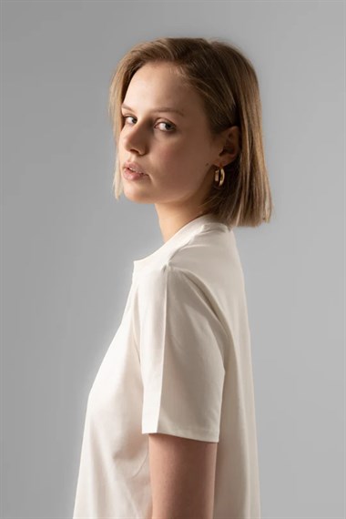 Kemı Unisex O Yaka K.Kol Tshırt 26y Kmı KREM