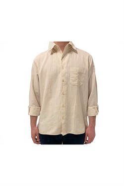 Lbcd Erkek U.Kol Keten Gömlek KREM