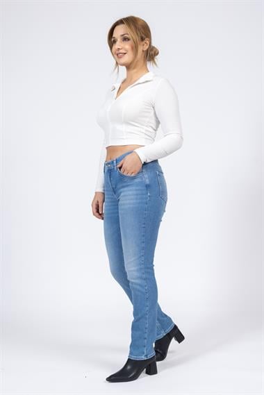 Mac Kadın Kot Melanıe Boru Paça Pantolon 22k Ae D464