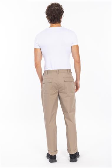 Md Erkek Arka Cep Kapaklı Kanvas Pantolon 25y Kso BEJ