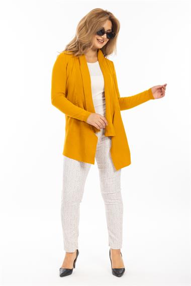 Ms Kadın Örme İnce Hırka Tpş int SARI
