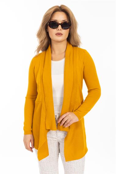 Ms Kadın Örme İnce Hırka Tpş int SARI