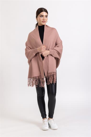 Ms Bayan Örme Kollu Şal PUDRA