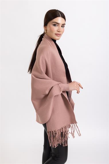Ms Bayan Örme Kollu Şal PUDRA