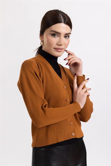 Ms Bayan Tam Dügmeli Hırka TARÇIN