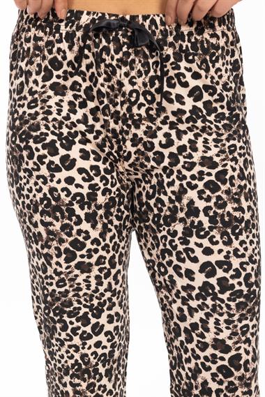 Ms Bayan Viskon Pijama Tek Alt 25y Evm LEOPAR