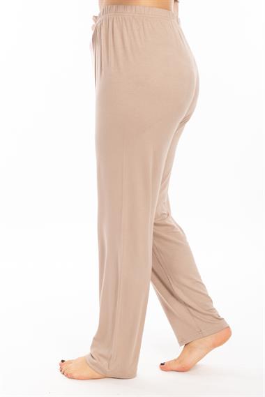 Ms Bayan Viskon Pijama Tek Alt 25y Evm BEJ