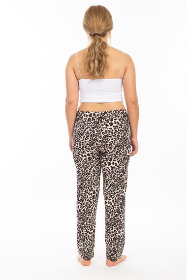 Ms Bayan Viskon Pijama Tek Alt 25y Evm LEOPAR